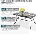 PHI VILLA 7 Piece Outdoor Dining Set - Image 3