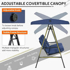 AECOJOY 2-Seat Outdoor Patio Swing Chair - Image 5