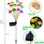 Solar Garden Lights Decorative, 2 Pack 24LED Solar Powered Mushroom Lights - Image 3