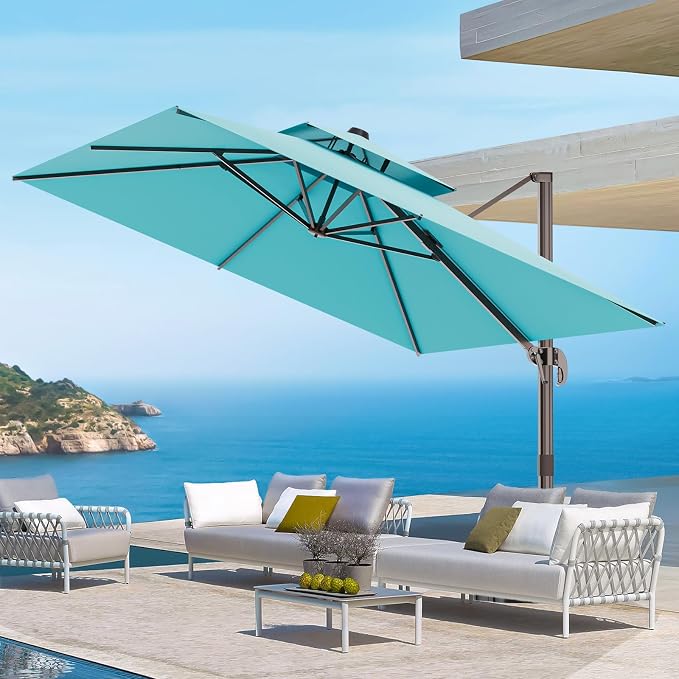 9' X 12' Double Top Cantilever Patio Umbrella by ORYNTREX