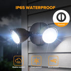 LUTEC 3500 Lumen 32 Watt 28 LED Dual-Head Floodlight Outdoor, Full Metal Design - Image 4