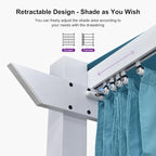 PURPLE LEAF 10' x 10' Outdoor Aluminum Pergola White Heavy-Duty Retractable - Image 5