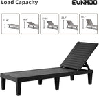 Chaise Lounge Outdoor Set of 4, Adjustable Pool Lounge Chair - Image 5