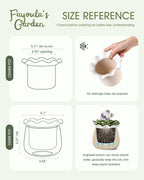 Self Watering Plant Pot, 6 Inch African Violet Pots Maintenance, Ceramic - Image 4