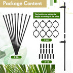 meekoo 30 Pcs Adjustable Garden Plant Support Stakes Single Stem Plant Cage - Image 5