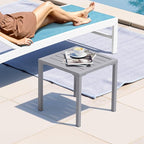 Crestlive Products Aluminum Outdoor Side Table, Pool Lounge Chair Side Table - Image 2
