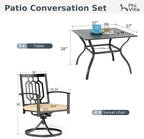 PHI VILLA 5 Pieces Outdoor Dining Set - Image 9