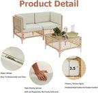 LYNSLIM Outdoor Patio Furniture Set, Wicker Outdoor Sectional Set, Boho Patio - Image 2