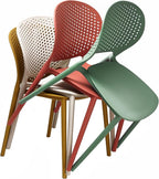 2xhome Set of 2 Patio Dining Chairs | Modern Stackable Outdoor Pool Side Chair - Image 4