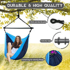 Hammock Chair, Portable Outdoor Hanging Rope Swing, Max 500 Lbs, Collapsible - Image 6