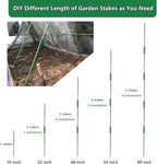 Garden Stakes Kit, 20 Sets 16 inch 0.43" in Diameter Steel Plant Stick Support - Image 3