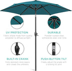 Best Choice Products 7.5ft Heavy-Duty Round Outdoor Market Table Patio Umbrella - Image 5