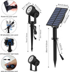 T-SUNUS Solar Spot Lights Outdoor White Christmas 4 Pack IP65 Waterproof - Image 6