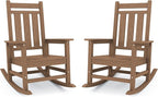 KINGYES Oversized Outdoor Rocking Chair Set of 2, All-Weather Patio Rocking by KINGYES