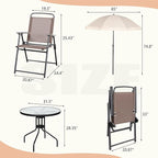 Vongrasig 6 Pieces Folding Patio Dining Set, All Weather Small Metal Outdoor - Image 2