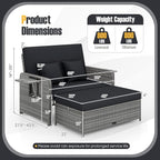 RELAX4LIFE Wicker Patio Outdoor Daybed - Image 3