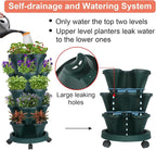GameXcel Vertical Planter 5 Tier Stackable Planters Garden Planters Strawberry - Image 4