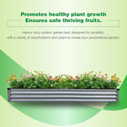 GARDMAX 8x4x1FT Galvanized Raised Garden Bed Kit, Metal Planter Boxes Outdoor - Image 4