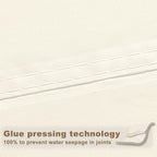 SUNNY GUARD Waterproof Sun Shade Sail 8' x 9' Cream Rectangle UV Block Sunshade - Image 3
