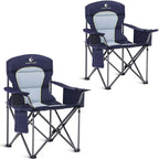 ALPHA CAMP Heavy Duty Camping Chair 500LBS Capacity, Oversized Folding Chair by ALPHACAMP