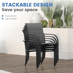 VICLLAX 5 Pieces Patio Dining Set, Outdoor Furniture Set Includes 41.2" Round - Image 4