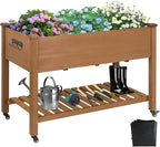 Raised Garden Bed with Legs & Wheels –, Outdoor Elevated Planter Box with by Ketive