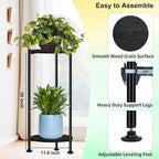 2-Pack Plant Stand Indoor Outdoor, Heavy Duty Indoor Plant Shelf, 2 Tier - Image 4