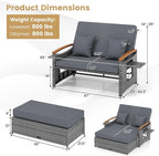 Tangkula Patio Rattan Daybed - Image 4