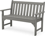 POLYWOOD GNB48GY Vineyard 48" Bench, Slate Grey by POLYWOOD