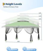 Canopy Tent 13x13 ft, Pop Up Gazebo One-Push Setup - Image 3
