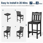 nalone Outdoor Bar Stools Set of 2, HDPE 44 Inch Tall Adirondack Chairs Bar - Image 7