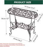 Sungmor Heavy Duty Cast Iron Potted Plant Stand Garden Table - Image 3