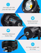 SUNVIE 20W Outdoor Spotlight LED Landscape Lighting 120V AC Waterproof Yard - Image 6