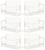 SERWALL Outdoor Bench, HDPE Outdoor Benches Weatherproof, 2-Person Garden Bench by SERWALL