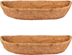 2 pcs Garden Coconut Planter Liners Preformed Window Box Liners Natural Trough by boUod