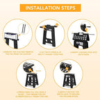 Delxo 16 Inch Folding Step Stool, Foldable Stool - Image 8