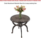 C/G Outdoor Side Tables, Cast Aluminum Patio End Tables, Anti-Rust Coffee Table - Image 4