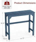 Stoog All-Weather Outdoor Bar Table, Patio Counter Height Bar Tables - Image 2