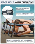 KingCamp Tanning Chair with Face Hole, Lounge Chairs Outdoor Folding Comfy - Image 4
