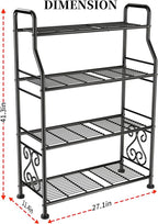 GIOTORENT Plant Stand Outdoor Indoor 4 Tier Metal Waterproof - Image 3
