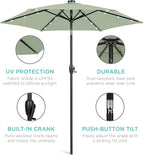 Best Choice Products 7.5ft Outdoor Solar Market Table Patio Umbrella - Image 5