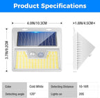 Peasur Solar Lights Outdoor Waterproof, Solar Powered Fence Wall Light - Image 5