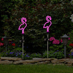Flamingo Solar Garden Stake Lights, Outdoor Solar Pathway Light - Image 5