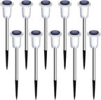 DenicMic Solar Lights Outdoor 10 Pack Waterproof 3000K Warm White LED Stainless - Image 9