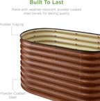 Best Choice Products 4x2x2ft Outdoor Metal Raised Garden Bed, Oval Deep Root - Image 5