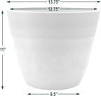 Arcadia Garden Products FM35CT Etched Pot 14x11-Cement - Image 4
