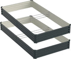 2PCS 8x4x1FT Galvanized Raised Garden Bed, Galvanized Planter Raised Garden - Image 7
