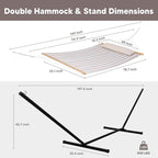 SUNCREAT Double Hammock with Stand Included, Outdoor Portable Hammock with Stand - Image 7