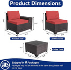 Outdoor Patio Furniture Set, 12 Pieces Outdoor Sectional Furniture High - Image 2