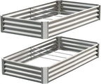 Galvanized Raised Garden Bed, Outdoor Planter Box Metal Patio Kit Planting Bed - Image 8